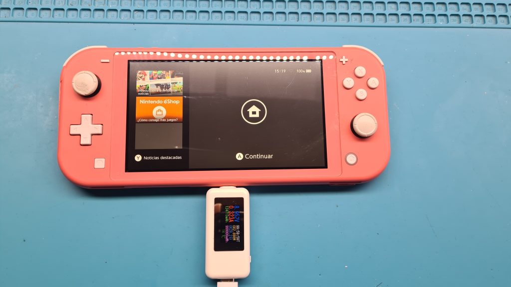 Nintendo Switch en mesa de taller GameSystems Leganés – Reparación Switch