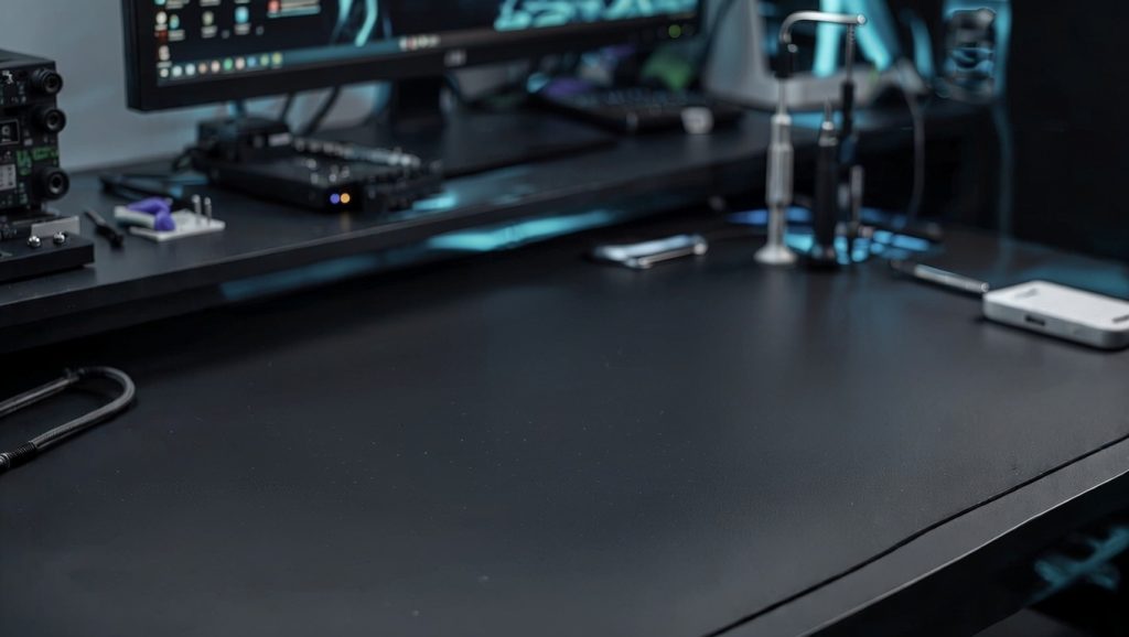 Banco de trabajo con herramientas profesionales en taller GameSystems Leganés – Reparación consolas gaming