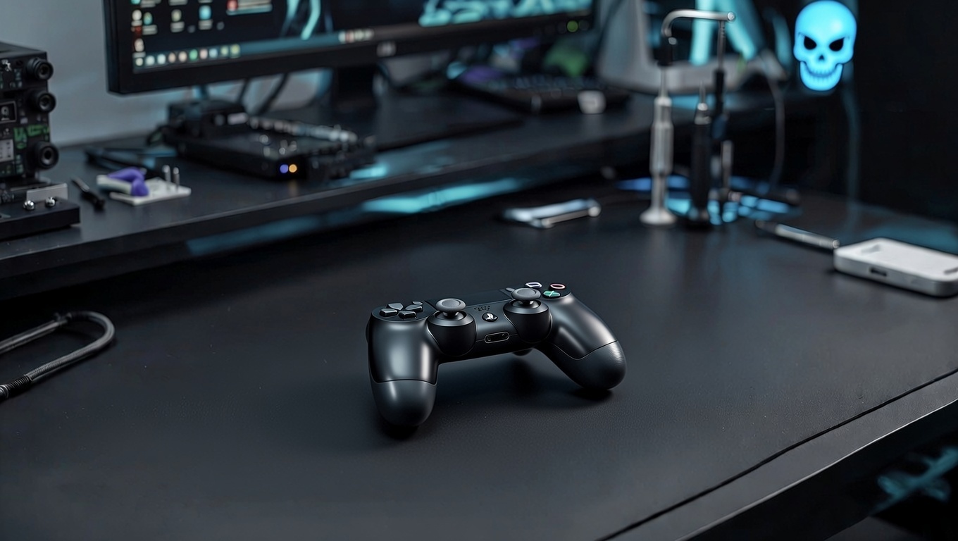 Mando DualShock PS4 en banco de taller GameSystems Leganés – Reparación mando PS4